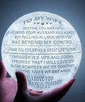 Engraved 3D Moon Lamp With RGB Lights To My Wife Dope Gift From Husband 5.9 Inch Moon Light For Wife Birthday