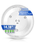 14.18 Inch Microwave Turntable Plate Replacement Glass Dish For Quick Reheat And Even Cooking Durable Exact Replacement Fits WB49X10063 Ovens And Most Standard Microwave Models Plug And Play Easy To Install And Clean.