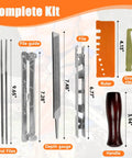 Complete 10 Piece Chainsaw Sharpener Kit With Round Files 5/32 In 3/16 In 11/64 In, 6 Inch Flat File, Depth Gauge, Filing Guide