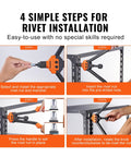 Step-by-step guide for using the Straight Up 16 Inch Rivet Nut Tool Kit With 186 Rivnuts And 13 Sae Mandrels Quick Release Knuckle Puller.