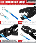 Beefy Heavy Duty Crimping Pliers For 50 Amp 600V Terminals All Purpose Crimp Tool for 1.25 to 16 Mm2 Wires installation guide.