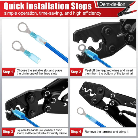 Beefy Heavy Duty Crimping Pliers For 50 Amp 600V Terminals All Purpose Crimp Tool for 1.25 to 16 Mm2 Wires installation guide.