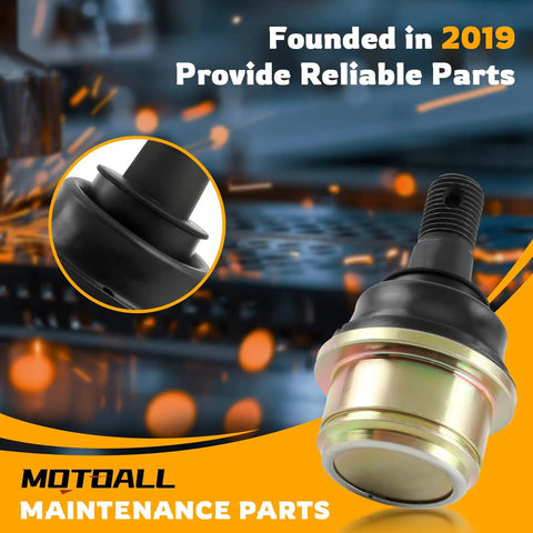 Honda TRX300FW Ball Joints Upper Or Lower M12x1.25 For Fourtrax 300 4x4 1988 To 2000 Pack Of 4 With Castle Nut Pin And Snap Ring Replacement Parts Beefed Up For Easy Install, black ball joint close-up