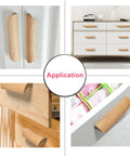 Solid Wood Cabinet Handles 5 Inch, 4 Pack Drawer And Wardrobe Pulls For Furniture And Cabinetry applied to kitchen and dresser drawers.