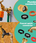 All In One Faucet Washer Kit With O Rings And Plumbing Gaskets, plumbing and faucet quick connection setup shown