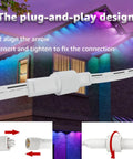 Heavy Duty 16 Foot Signal Booster Extension Cable For Outdoor LED Strip Lights IP68 Waterproof 3 Pin Driver Module Adapter close-up with plug-and-play design.