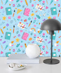 Top Tier Botanical Floral Peel And Stick Wallpaper Removable Self Adhesive Wallcovering Giant Roll with colorful artsy patterns.