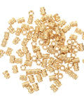 Grab 100 Pack of Solid Copper Heat Set Inserts With Knurled Threads For Heavy Duty Screws Embedment That Stick Like A Champ In Any Project Without Fail, close-up of knurled copper inserts.
