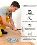Man using hammer to install 600 Piece Double Headed Skirting Nails 45 Gauge Galvanized Steel Rust Resistant fasteners for trim.