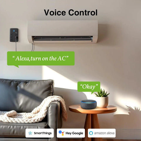 Smart Power Strip With WiFi Outlets And USB Ports, 3 Individually Controlled Sockets, Works With Alexa And Google Home scene