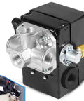 Two Stage Pressure Switch 135 175 PSI For Three Phase Air Compressor With Unloader And On And Off Control Compatible With 2340 2475 2545 7100 Series Pro showing unloader valve and ports