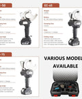 Various models of Portable Ratchet Cable Cutter With Tool Box For Electric Power Construction Cut Copper And Aluminum Cables Up To 75 mm