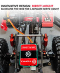 Beefy High Torque Micro Servo for 1 24 RC Crawlers, 5V to 8.4V Power, mountless CNC mount on Axial SCX24 chassis, red and black