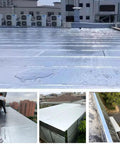 Rock Solid Self Adhesive Roof Underlayment Roll Made With Sbs Bitumen And Aluminum Foil applied on metal roof for waterproofing and leak sealing.