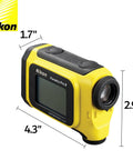 Forestry Pro II Workhorse Laser Rangefinder Hypsometer Digital Range Finder With 8 To 1750 Yards Height And Angle Measurements 2 Point And 3 Point Height Calculations Bundle Includes 3 Extra CR2 Batteries And Lens Cloth, yellow Nikon unit