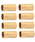 8 Pcs Bronze Bushing Copper Sleeve Wear Resistant High Load Capacity For Electrical Equipment Household Equipment Printing Machinery And Machine Tools No Lubrication Required For High Speed Sliding, arranged in two rows against a white background.