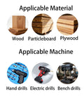 Applicable materials and machines for 5 Piece Countersink Drill Bit Set With Hex Shank Tapered Pilot Hole Bits And Snappy Quick Change.