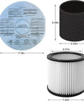 Foam Sleeve and Filter Replacement Kit for 5 Gallon Wet Dry Vacuums Compatible With 90304 90585 90350 90333 Includes 9010700