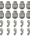 Three Quarter Inch Heavy Duty Liquid Tight PVC Conduit Connector Set Non Metallic NPT Fittings Includes Straight And 90 Degree Angles Nylon 6 UL Listed Grey 20 Pack