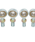 4 Pack M10 x 1.25 Rod End Bearings With 10mm Bore Left Right Hand Threads Self Lubricating Ball Joint Heim Joints Includes Jam Nuts Built For ATVs Go Karts Trucks Boats And Industrial Machines, with jam nuts