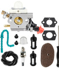 Stihl And Zama Compatible Carburetor Kit For FS56RC Series Trimmers, Fits FS40 FS50 FS70C And KM56RC, includes metal throttle cable