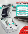 Solid 4x6 Direct Thermal Shipping Label Printer Plug And Play For Windows Mac Chromebook Android with adjustable label feed.