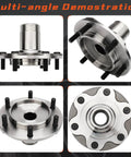 Front Wheel Hub Assembly For 1995-2004 Toyota Tacoma 4WD, 1996-2002 Toyota 4Runner 4WD, 2000-2006 Toyota Tundra 4WD, 2001-2007 Toyota Sequoia 4WD Replacement - OEM-Grade Hub Bearing Kit multi-angle view