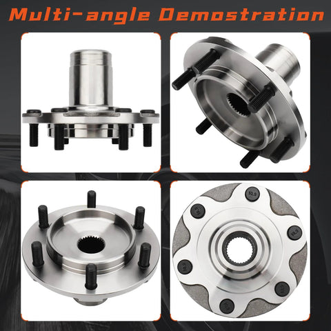 Multi-angle view of Beefed Up Front Wheel Hub Assembly For Toyota Tacoma 1995 2004 4WD Only Toyota 4Runner 1996 2002 Toyota Tundra 2000 2006 Toyota Sequoia 2001 2007 Replaces 4350235170 930 417