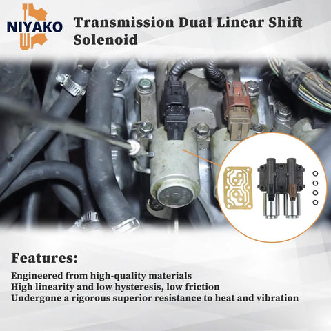 Plug And Play Transmission Dual Linear Shift Solenoid Valve Gasket Replacement For 2003 To 2008 Accord with features overview