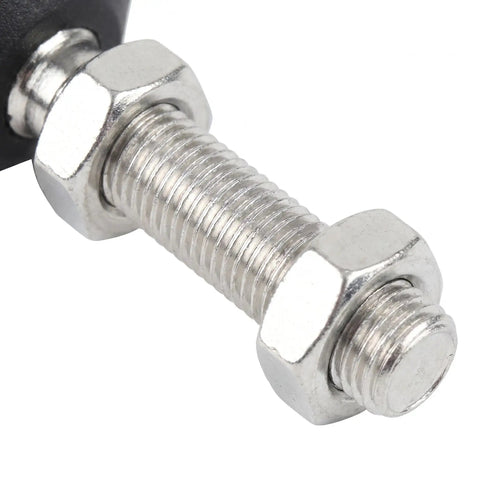 Close-up of metal thread of Six Pack Adjustable Furniture Feet With M10x50mm Universal Thread, Durable Rubber and Metal Construction.