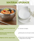 Heavy Duty Double Insulated Stainless Steel Mixing Bowls 12 Piece Bulk Set 24 Oz Matte Brushed Finish with noodles and toppings.