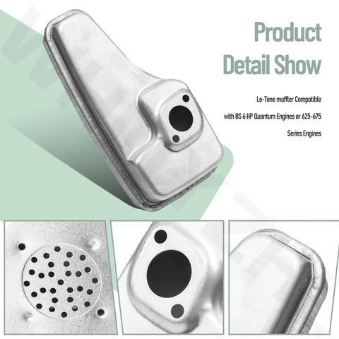 Lo Tone Muffler for Small Engines No Fuss Quiet Exhaust Solution for 6 HP Quantum and 625 675 Series Mowers and Toro Models