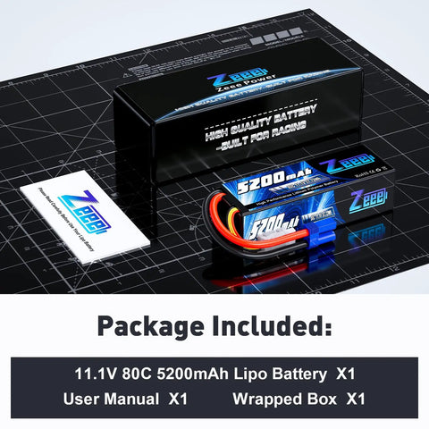 Beefy 3S 5200mAh 11.1V 80C LiPo Battery With EC5 Connector Hard Case For RC Cars Boats Trucks Helicopters Planes And Racing Models