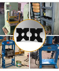 Two Pack 7x7x1 Hydraulic Press Plates For H Frame Arbor Press, thick black steel plates on 20 ton hydraulic press