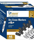 40 Count Black Dry Erase Markers With Low Odor Ink And Chisel Tip For Classrooms And Offices box packaging