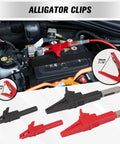 27 Piece Multimeter Test Leads Set With Alligator Clips And Needle Probes, CAT III 1000V CAT IV 600V Safety Rated, red clips