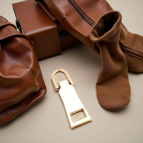Gold Zipper Pull Replacement For Luggage Backpack Jacket Suitcase Coat Easy Slider Repair With Zipper Tab Fasteners