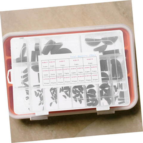135 Piece Woodruff Key Set For Mechanical Projects M2 To M10 Keyway Kit Carbon Steel Semicircle Keys in storage case