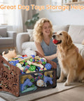 Spacious Wood Dog Toy Basket And Storage Bin For Pets Large Toy Box Keeps Living Room Clean Like A Boss With 10 Gallon Capacity