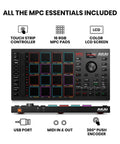 Dope Beat Making MIDI Controller With 16 Velocity Sensitive RGB Pads And Aftertouch, MPC Software Integration, front view