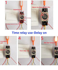 Delay Timer Relay 0-60 Seconds For 12V DC Control Systems, DPDT 8 Pin Time Relay With Base Socket, H3Y-2 model shown in steps