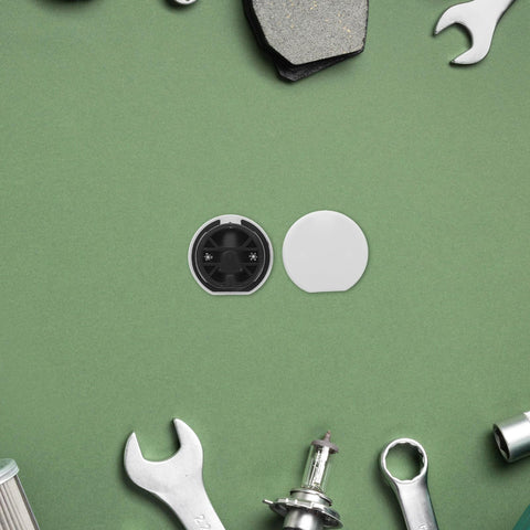 Durable Round Pin Buckle Sectional Furniture Connectors For Couch And Sofa on green surface with tools