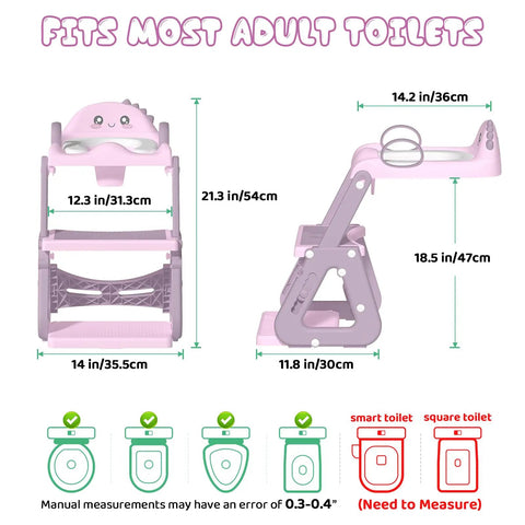 Rock Solid 2 In 1 Potty Training Seat With Quick Fold Step Stool For Toddlers And Kids Boys Girls Features Stable Triangle Frame Splash Guard Anti Slip Pads And Adjustable Height For Zero Hassle Learning