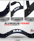 Arm Blaster For Biceps And Triceps, 24 Inch Curl Brace with 5mm thick neoprene padding, aluminum support plate, brass rivets