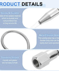 Rock Solid Mist Coolant Spray Tube With Slick Round Nozzle G One Quarter Thread Iron Plated Steel Water Oil Cooling Line Rapid Hookup For Cnc Lathe Milling Drill Machine Shop 800mm showcasing flexible iron plated body and standard thread.