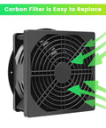 2 In 1 Hose Smoke Absorber With Strong Suction And 3 Stage Purification for Soldering and Laser Engraving carbon filter detail.