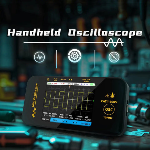 Handheld Digital Oscilloscope With 3.2 Inch TFT Display 10 MHz Bandwidth 48 MSaS Sampling Rate Portable Automotive Scope