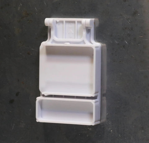 Garage Door Bracket For Entry Sensors, Easy Setup And Durable Build, Preinstalled Double Sided Tape, Pre Cut Holes, Close-Up View