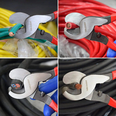 Heavy Duty 10 Inch Cable Cutter With High Leverage Design for Aluminum Copper Wire and Communications Cable cutting thick cables