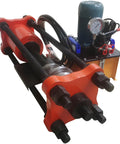 150 Ton Hydraulic Chain Pinning Machine Track Pin Removal Tool Heavy Duty Link Repair Press for Skid Steer Forklift, orange body.